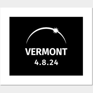 4.8.2024 Solar Eclipse Vermont Posters and Art